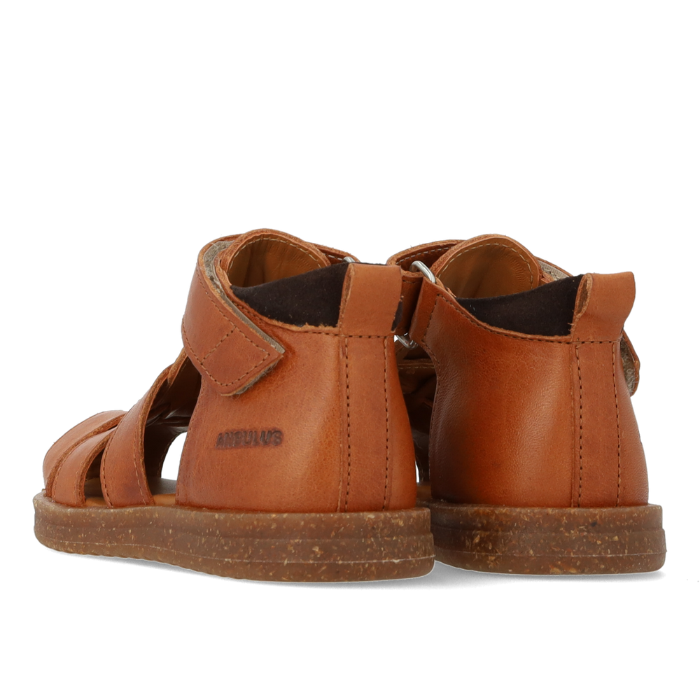 (0575-201) Starter sandal with velcro closure cognac