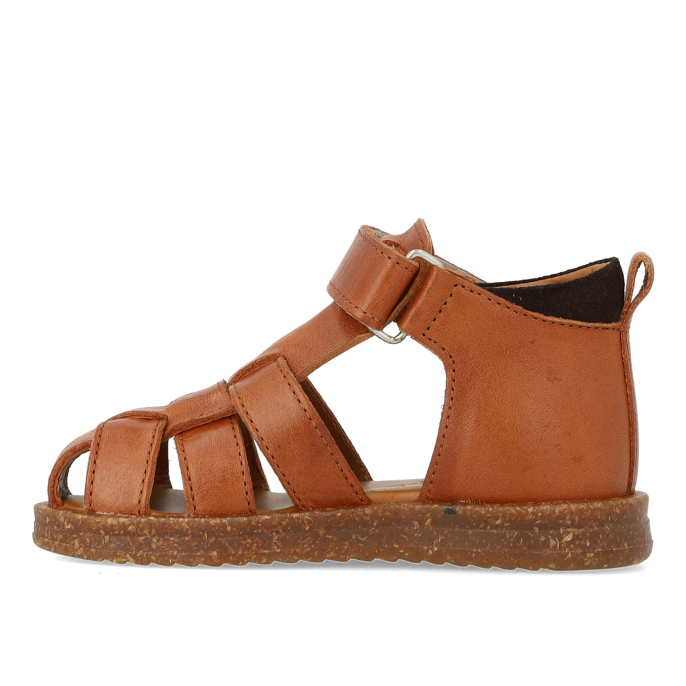 (0575-201) Starter sandal with velcro closure cognac