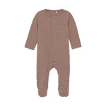 (422799) - Romper LS w. Feet - Deep Taupe