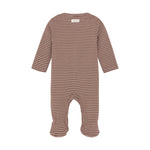 (422799) - Romper LS w. Feet - Deep Taupe