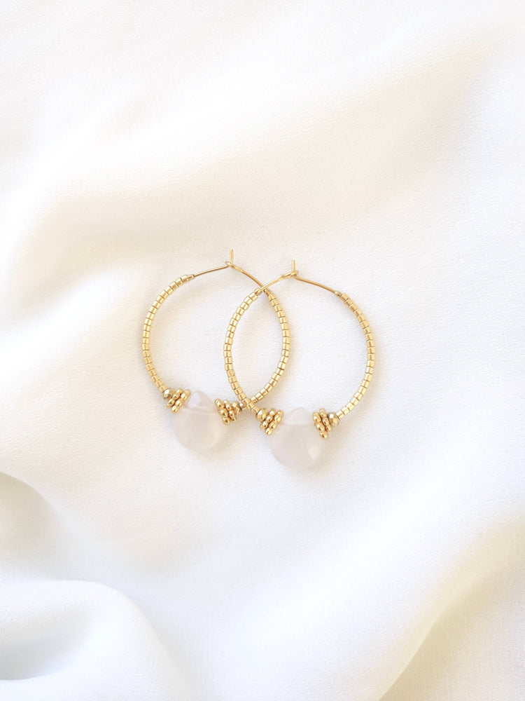 OLYMPE hoop earrings: Goldstone