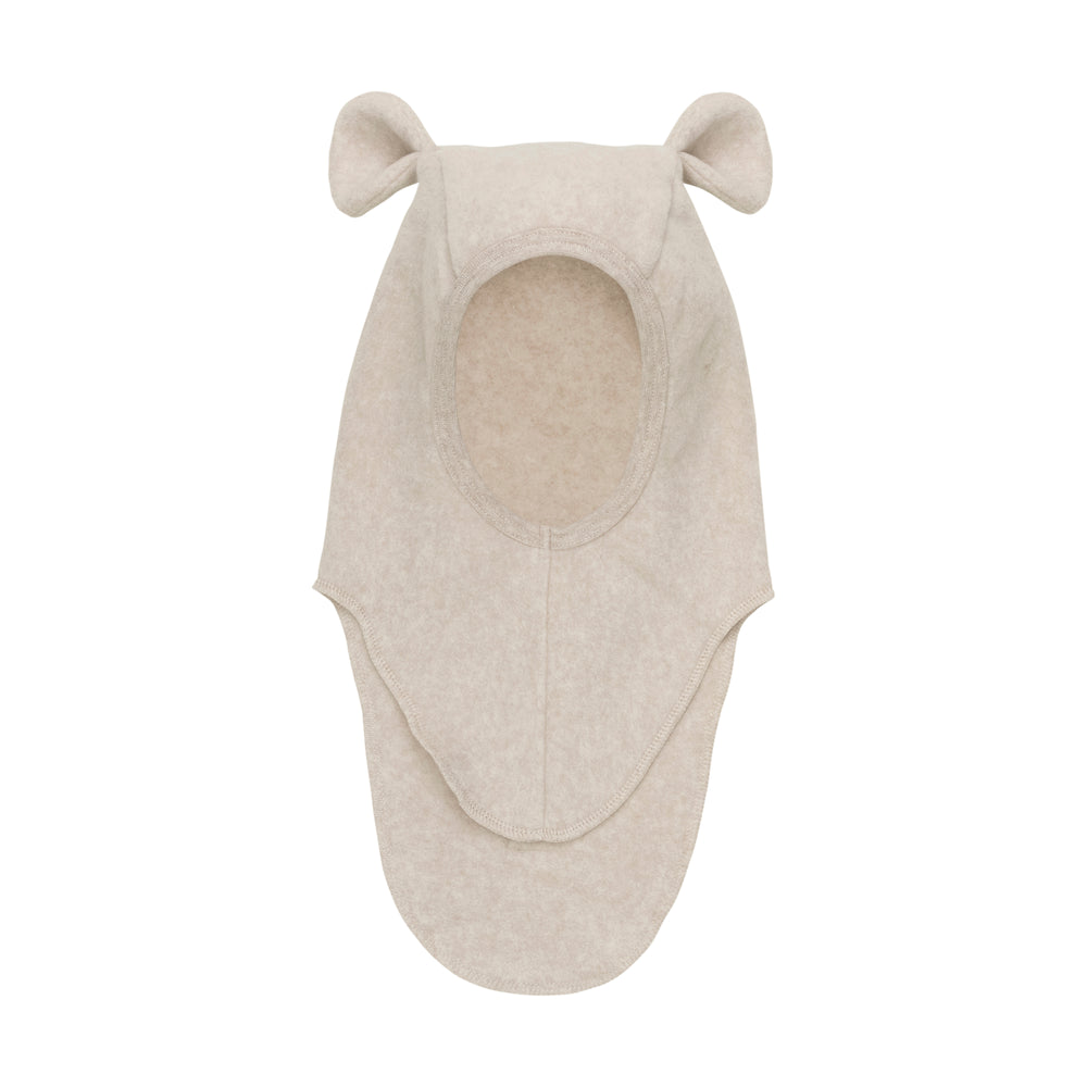 (460214) Balaclava Ears Cotton Fleece - Camel Melange