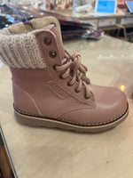 (EV2646B-1) Emel pink winter lace-up shoes