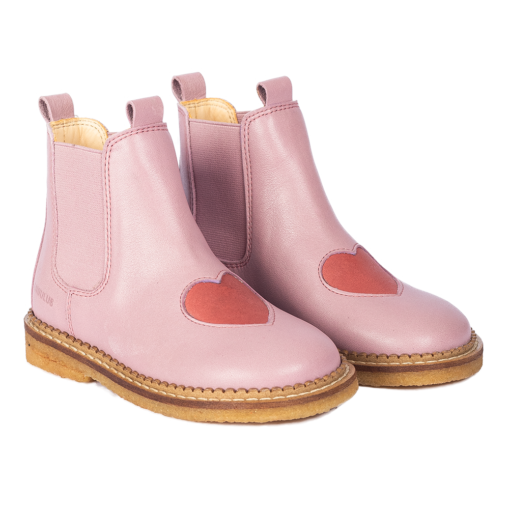 Chelsea boots with heart - Pink