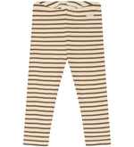 Legging Modal Striped, PP302 - Chocolate Brown / Dark Offwhite