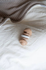 Wood and Silicone Rattle - White