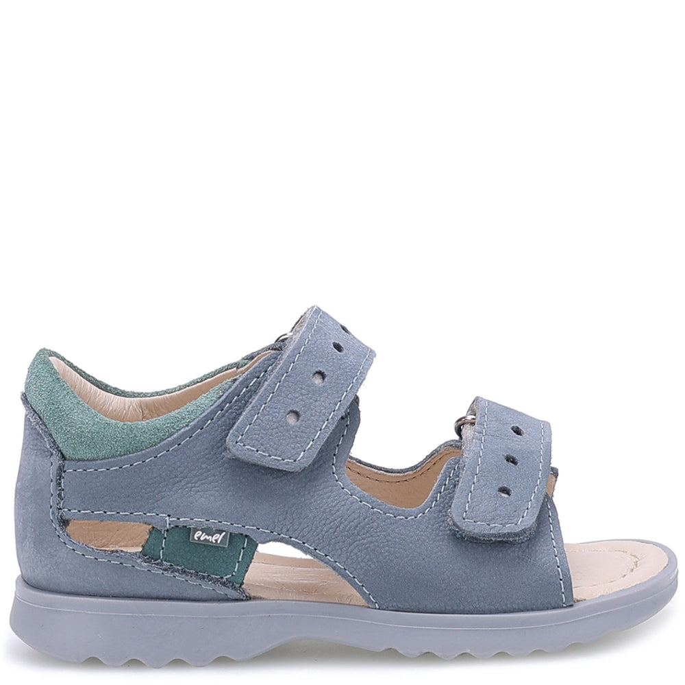 (2766A-9) Emel blue velcro sandals