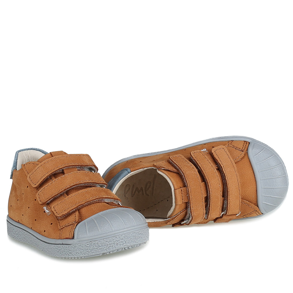 (2804-14 / 2805-14) Low Bumper Trainers Brown velcro