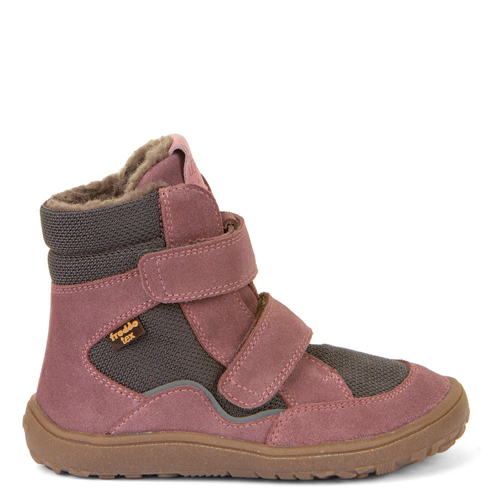 (G3160205-7 / G3160233-6) Froddo Barefoot TEX Winter shoes - Grey/Pink