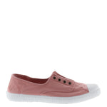 (106623) Women's canvas trainers with elastic - Nude