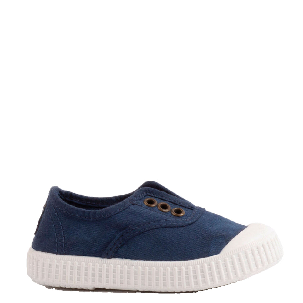 (106627) Children's canvas trainers with elastic - Marino