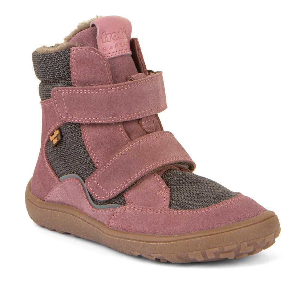 (G3160205-7 / G3160233-6) Froddo Barefoot TEX Winter shoes - Grey/Pink