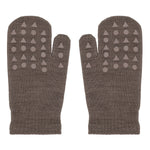 Mittens Merino Wool - Brown Melange