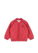 (KS102314) Juno Sparkle Bomber Jacket - Raspberry wine