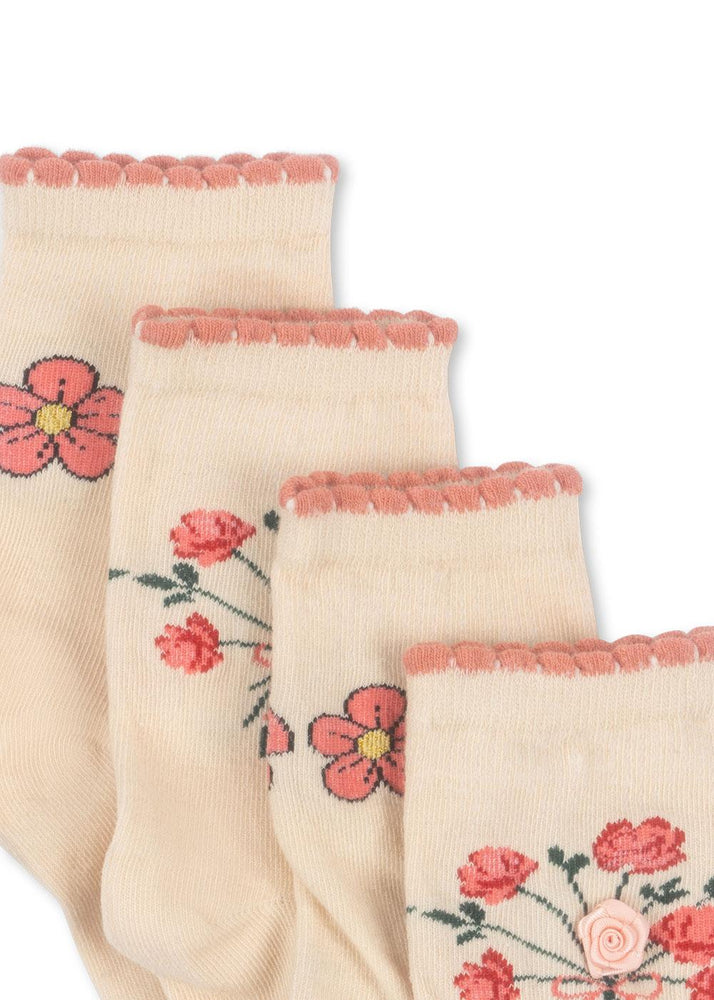 (KS103383) 2-Pack Rose Socks - Rose Mix