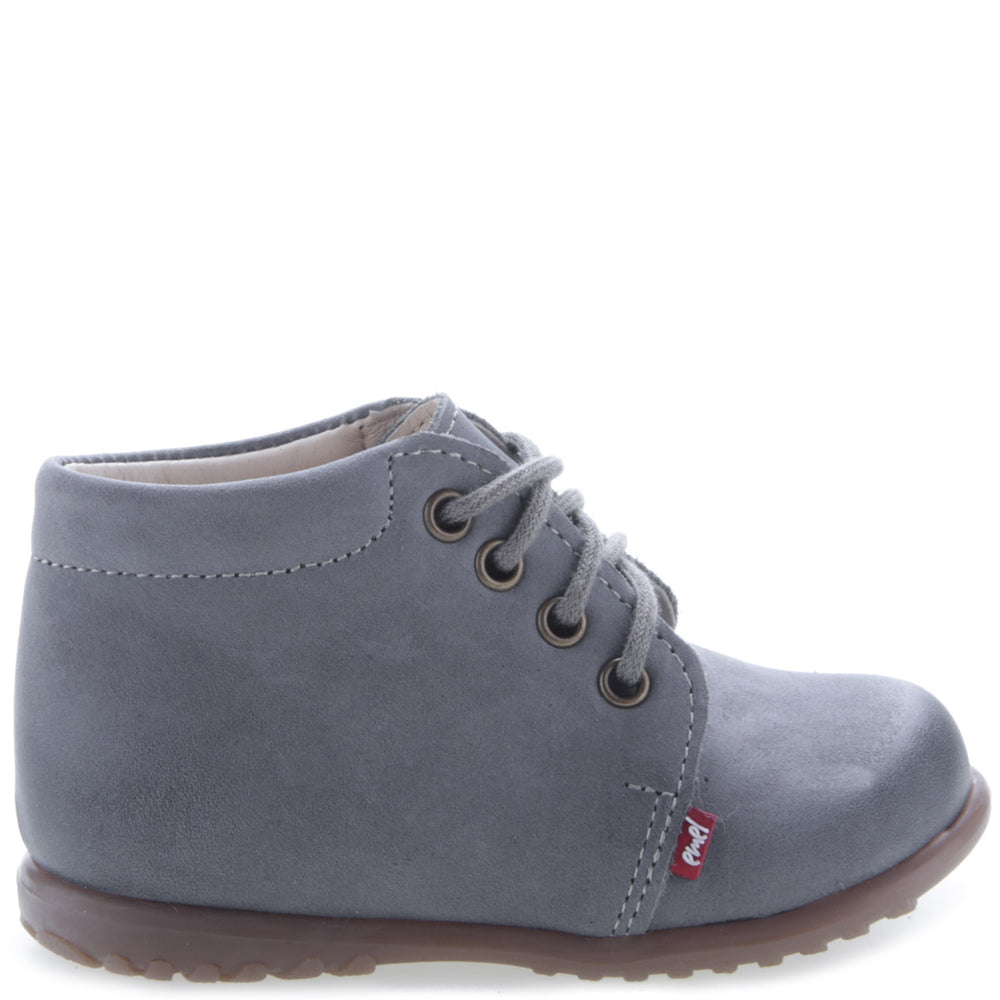 (562-22) Emel Lace Up First Shoes Blue