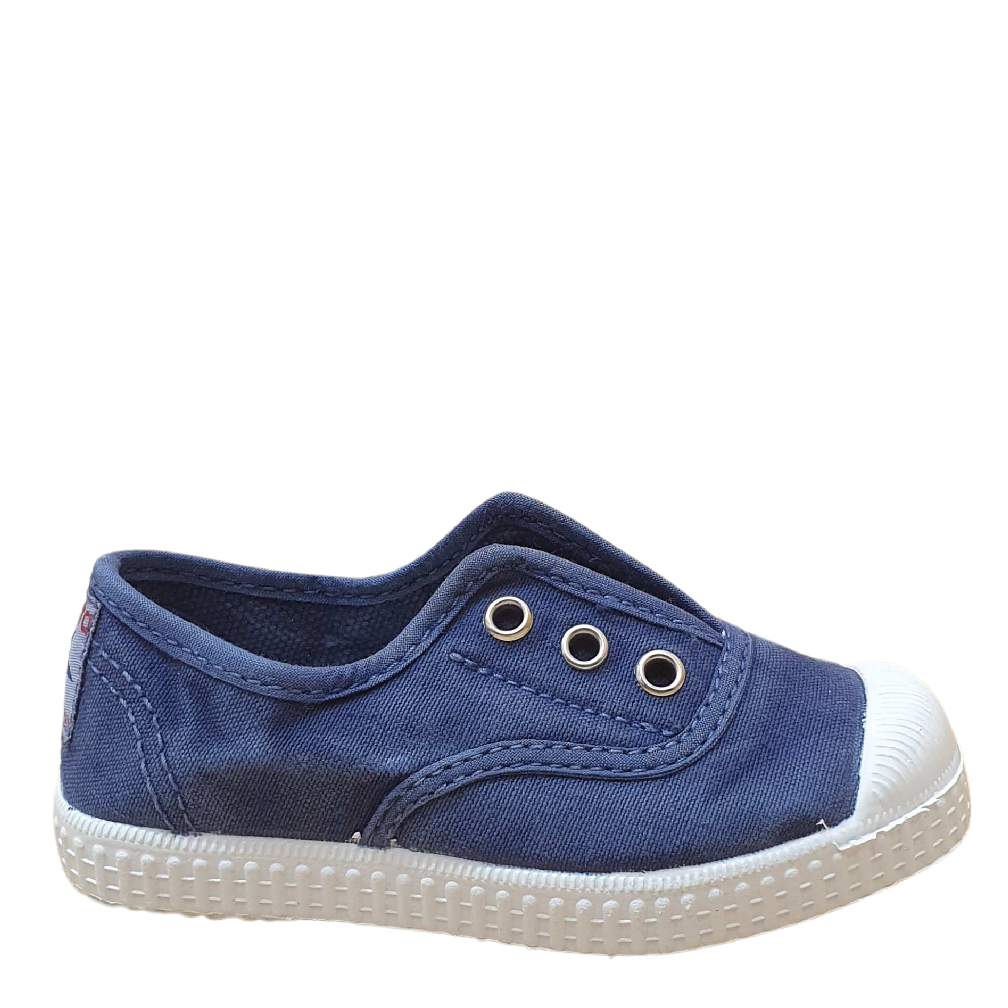 Blue canvas shop slip on shoes