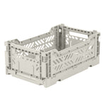 Folding crate Minibox - Light grey