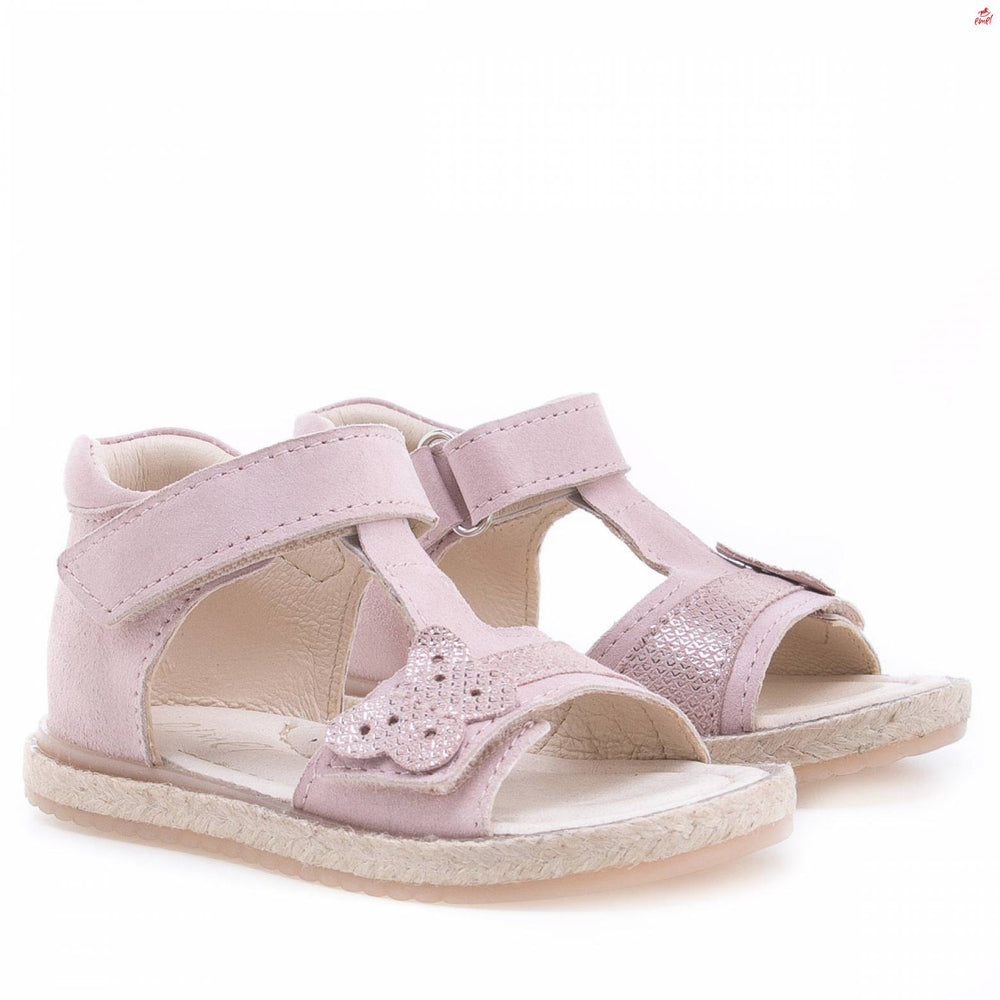 (2637-16) Emel pink butterfly Sandals