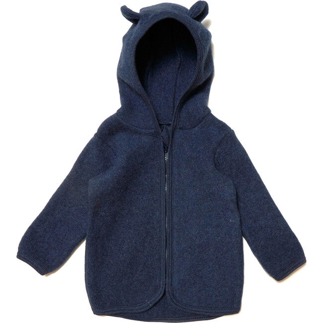 HutteliHut - Fluffy babyjacket ears C-fleece - Navy